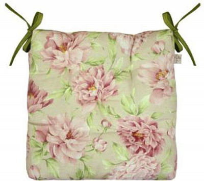 Подушка на стул Пионы 40х40 см Прованс