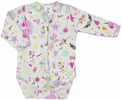 Боди для девочки Bambinelli Единорог р.56 белый с рисунком 