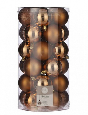 Набор елочных шаров House of seasons 30 шт. d 60 мм медный 1082291