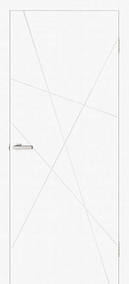 Дверне полотно ОМіС Cortex Геометрія 01 ПГ 700 мм білий silk matt