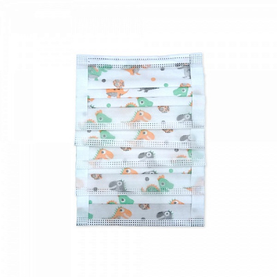 Маска медицинская детская белая с рисунком 10 шт./уп.