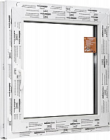 Вікно поворотно-відкидне ALMplast Delux 70 500x500 мм праве 