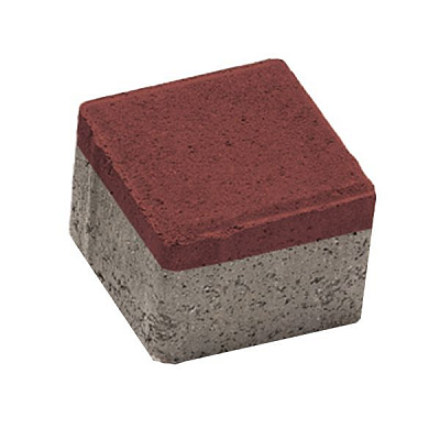 Плитка тротуарная Брусчатка 100x100x60 мм вишня