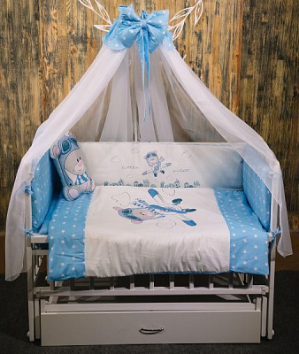 Комплект постельного белья ДС Україна от 0-3 лет БК-053 синий 