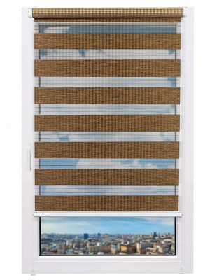 Ролета день-ночь Delfa Бамбук СРШ-01МК-42905 57x160 см мокко 