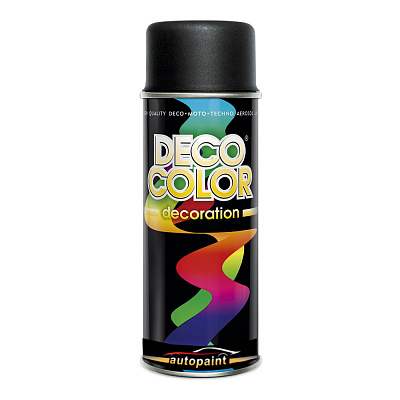 Фарба аерозольна RAL 9005 чорний мат DecoColor 400 мл