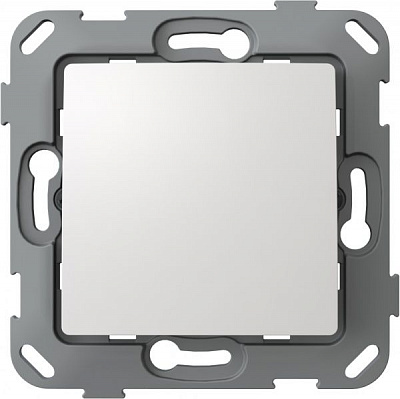 Вимикач одноклавішний Plank Electrotechnic Classic/Nordic без підсвітки 10 А 250В білий PLK0111031