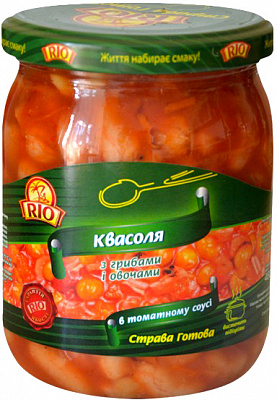 Квасоля ТМ Ріо з грибами та овочами в т/с 480 г