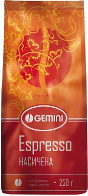 Кава в зернах Gemini Espresso Grains 250 г 4820156430041