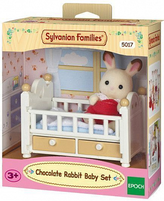 Игровой набор Sylvanian Families Шоколадный Крольчонок в кроватке 5017 