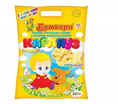 Палички кукурудзяні Бумкорн Карапуз топлене молоко 200 г