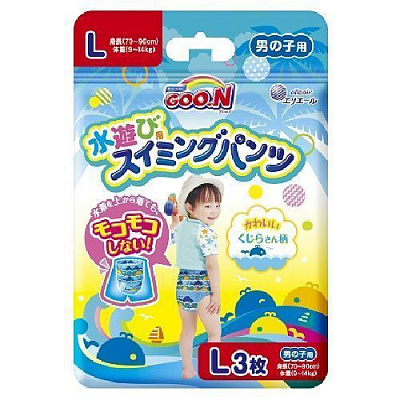 Подгузники-трусики для плавания Goon для мальчиков 9-14 кг L 3 шт.