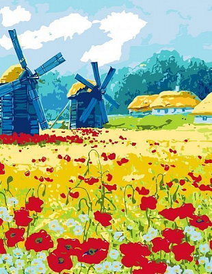 Картина за номерами Рідне село 35x45 см Rosa Start