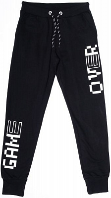 Брюки спортивные LINCOLN&SHARKS 2M3909 р.140 черный с белым 