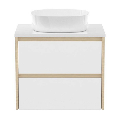 Тумба подвесная Imprese Netka 80 см f3211Dr со столешницей и умывальником, дуб