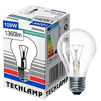 Лампа розжарювання Techlamp A55 100 Вт E27 230 В прозора 