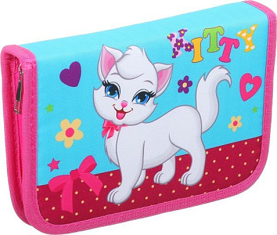 Пенал шкільний Котик різнокольоровий