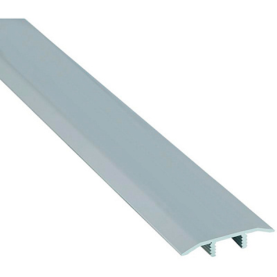 Порожек алюминиевый UniLine + база анодированный Braz Line гладкий скрытый крепеж 30x900 мм серебро