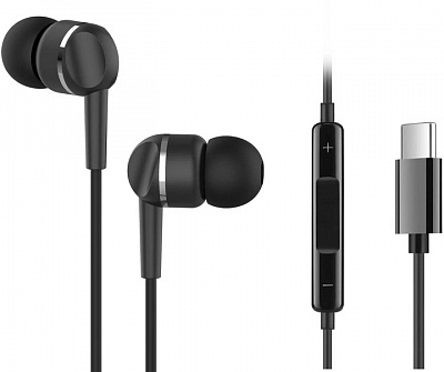 Навушники Ergo VM-735 Type-C Earphones black (VM-735K)