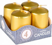 Набір свічок 6х4 см металік золотий Pako-If