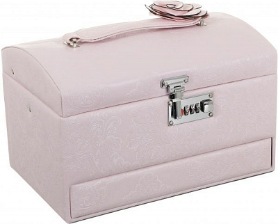 Шкатулка для украшений цветок пудровый 30х23х19,5 см Delux