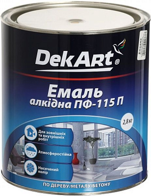 Эмаль DekArt алкидная ПФ-115П бежевый глянец 2,8кг