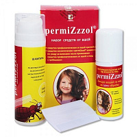 Набір протипедикульозний Permizzzol (аерозоль + шампунь + гребінець)