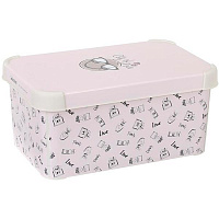 Ящик для хранения Smiley World S рожевий 140x300x200 мм