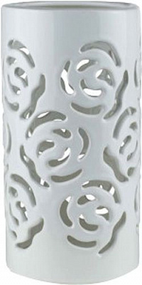 Свічник 2202 білий з різанням 10,5х10,5х21 см Eterna
