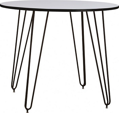 Стол обеденный Nowy Styl ALLER BLACK (18)-D900*750 (CH) белый 