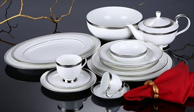 Сервіз столово-чайний Pembroke Platinum 60 предметів на 6 персон Narumi