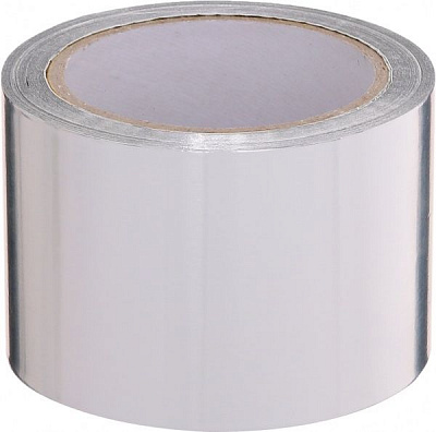 Алюмінієва стрічка фольгована самоклеюча без лайнера 30 мкм 72 мм х 50 м IndSol