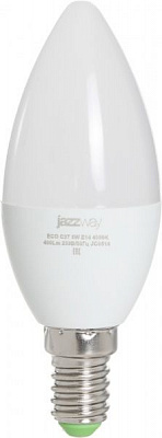 Лампа светодиодная Jazzway PLED- ECO-C37 5 Вт C37 мягкая белая E14 220 В 4000 К 1036865 
