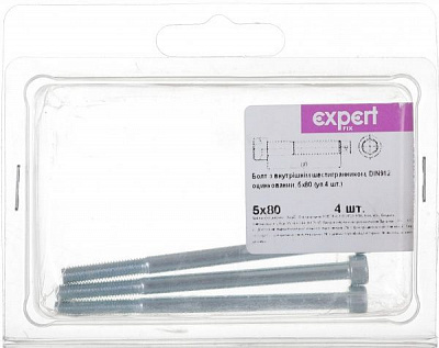 Болт метрический DIN912 5x80 мм 4 шт. Expert Fix
