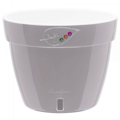 Горщик Santino Asti круглий 6л сірий із білим (AS4 GRA-WHT)