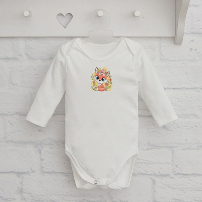 Боди детское для девочки Blanka Лисичка р.80 белый 110142 