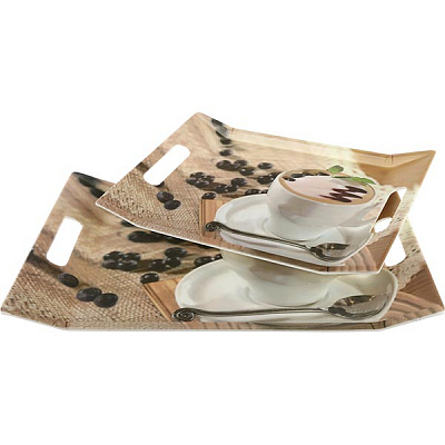 Набір таць Кава з фруктами 2 шт