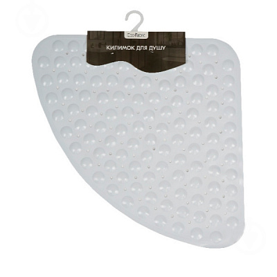 Коврик для ванной Eco Fabric треугольный Сферы 72x51 см белый 7251-002
