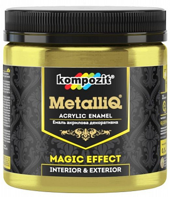 Емаль акрилова MetalliQ Kompozit золото 0,43 л