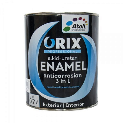 Емаль Atoll ORIX COLOR 3 в 1 RAL 5010 синій глянець 0,7л