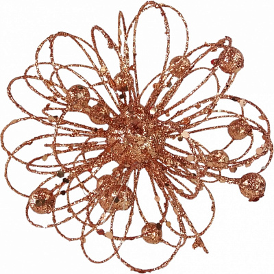 Декорация новогодняя завиток с присыпкой цвет в ассортименте 12 см EPI-RS1Q1031-2