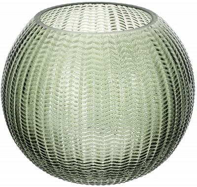 Ваза стеклянная Ball 12,5 см зеленая 