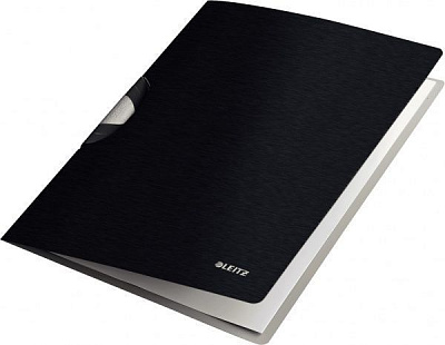 Папка с клипом Style ColorClip A4 сатиновый черный 41650094 Leitz