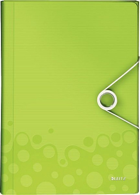 Папка с отделениями WOW A4 зеленый металлик 45890064 Leitz