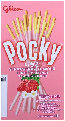 Соломка Glico Pocky бисквитная со вкусом клубники 45 г 