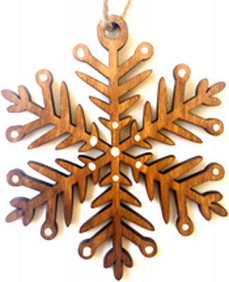 Підвіска Сніжинка 9 см золотий 1220365