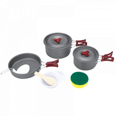 Набір туристичного посуду BRS ø200 мм 200 мм 7 л 153, каструлька, казанок, сковорода