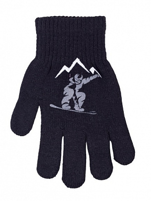 Варежки YO! Лыжник р.18 черный 
