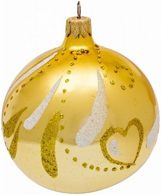 Куля скляна d80 №38 золотий