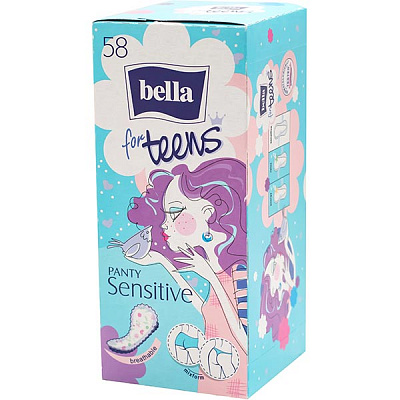 Прокладки ежедневные Bella Panty forTeens Sensit 58 шт.